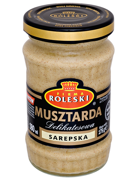 Roleski Musztarda Sarepska, Tafelsenf 175 g – Packung, Vorderseite