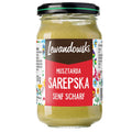 Lewandowski Sarepska, scharfer Senf mit Estragon 210 g – Packung, Vorderseite