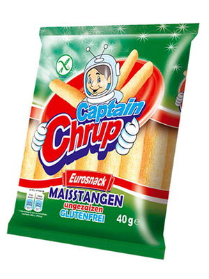Captain Chrup corn sticks 40 g – pack, front