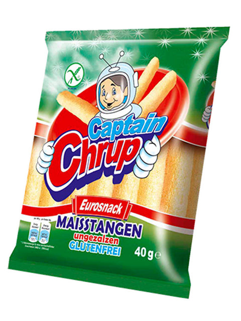 Captain Chrup Maisstangen 40 g – Packung, Vorderseite