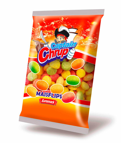 Captain Chrup bunte Maisbälle 70 g – Beutel, Vorderseite
