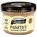 Rusiecki Pasztet wykwintny z drobiem, Geflügelleberwurst 160 g – Dose, Vorderseite