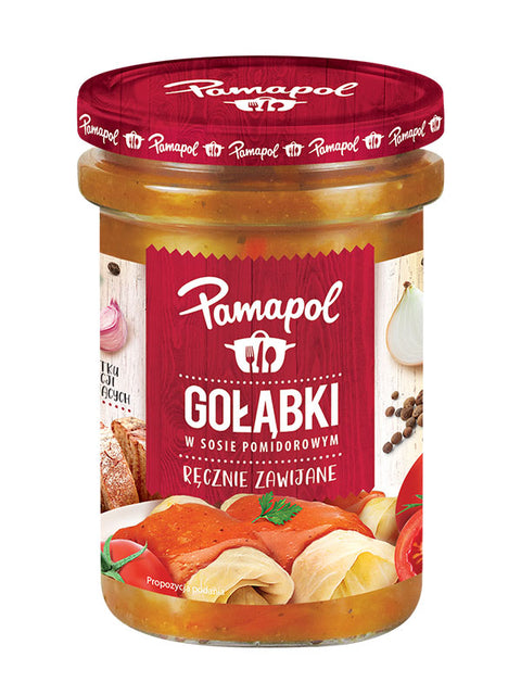 Pamapol Gołąbki w sosie pomidorowym, Kohlrouladen 500 g – Glas, Vorderseite