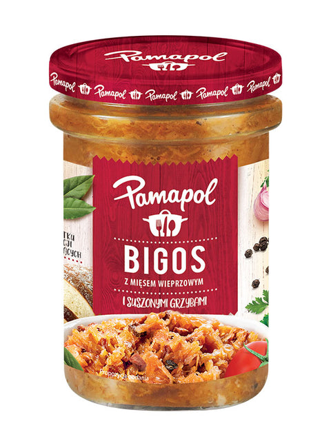 Pamapol Bigos, Sauerkrauteintopf mit Wurst 500 g – Packung, Vorderseite