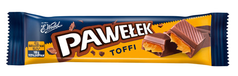 Wedel – Filled Milk Chocolate Bars with Caramel Flavour (Pawełek Toffi), 45 g