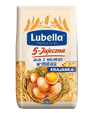 Lubella Jajeczna 5 jaj Krajanka, egg noodles 400 g – pack, front