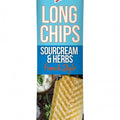Smack Long Chips French Style Sourcream & Herbs, potato snack 60 g – pack, front