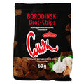 Cmak Borodinski, Brotchips mit Knoblauch 60 g – Packung, Vorderseite
