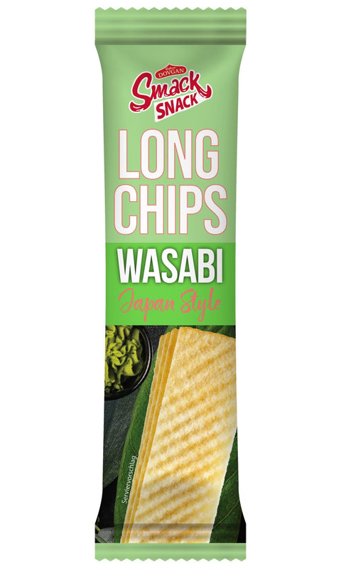 Smack Japan Style Wasabi, Kartoffel-Weizen-Chips 60 g – Packung, Vorderseite