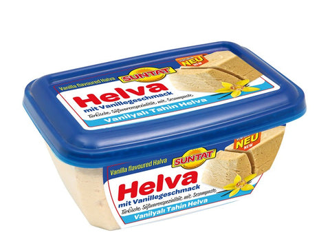 Suntat Helva, halva de sésamo com sabor a baunilha 350 g – embalagem, frente