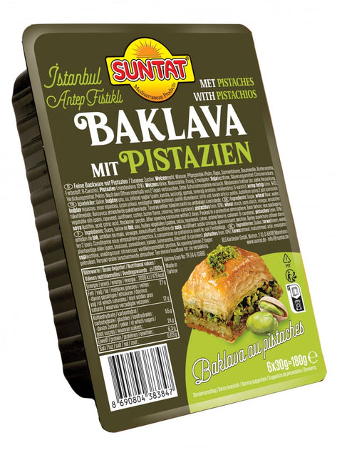 Suntat Baklava, pastelaria fina com pistácio 180 g – embalagem, frente