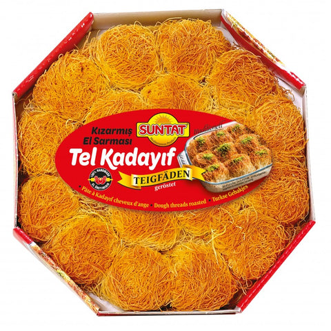 Suntat Tel Kadayıf, fios de massa torrados 400 g – embalagem, frente