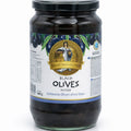 Demetra's geschwärzte Oliven ohne Stein 680 g – Glas, Vorderseite