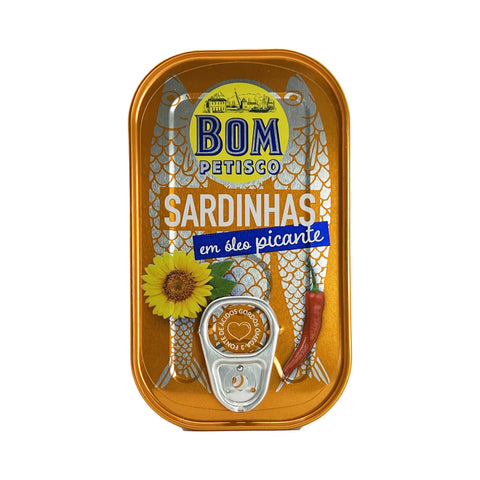 Bom Petisco - Scharfe Sardinen in Öl - 84 g