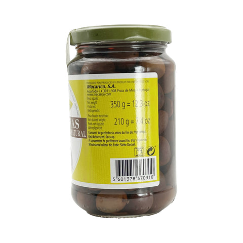 Macarico - Whole Natural Black Olives - 350 g