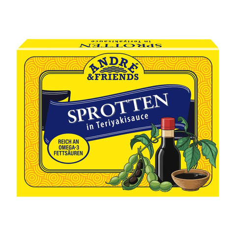 Andre's Fish & Friends - Sprotten in Teriyakisauce - Karton 10 × 100 g
