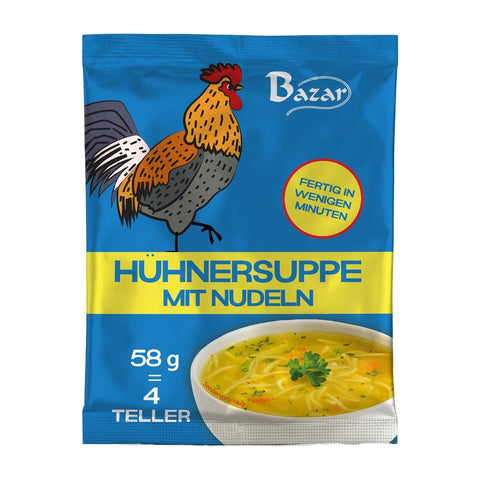 Bazar - Hühnersuppe mit Nudeln - Karton 30 × 58 g