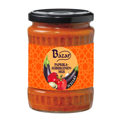 Bazar - Scharfes Paprika-Auberginen-Mus - Karton 12 × 350 g