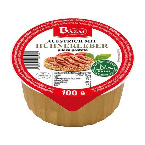 Bazar - Pileća (Geflügel-Brotaufstrich) - Karton 22 × 100 g