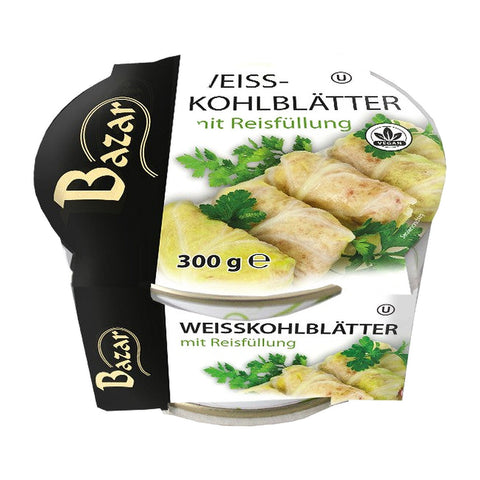 Bazar - Weißkohlblätter mit Reisfüllung - Karton 12 × 300 g