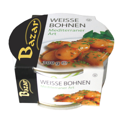 Bazar - Weiße Bohnen mediterraner Art - Karton 12 × 300 g