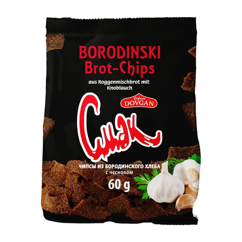 Cmak - Borodinski (Brotchips mit Knoblauch) - Karton 18 × 60 g