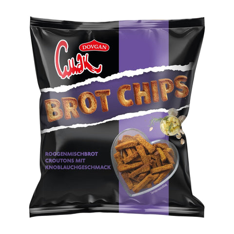 Cmak - Brotchips mit Knoblauchgeschmack - Karton 18 × 90 g