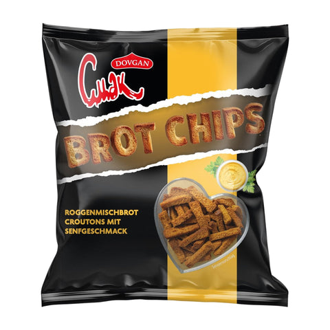 Cmak - Brotchips mit Senfgeschmack - Karton 18 × 90 g