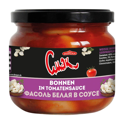 Cmak - Weiße Bohnen in Tomatensauce - Karton 6 × 340 g
