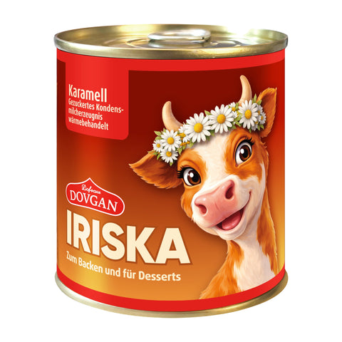 DOVGAN - Gezuckertes Kondensmilcherzeugnis Karamell (Iriska) - 12 × 397 g