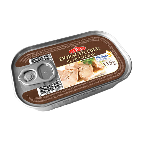 DOVGAN - Dorschleber in eigenem Öl - 12 × 115 g