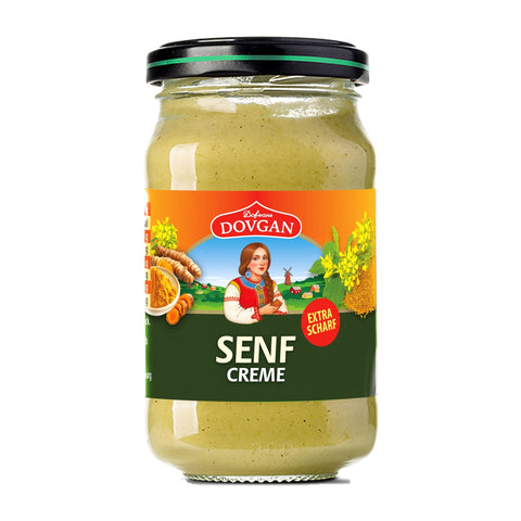 Dovgan - Senfcreme extra scharf - Karton 6 × 188 ml