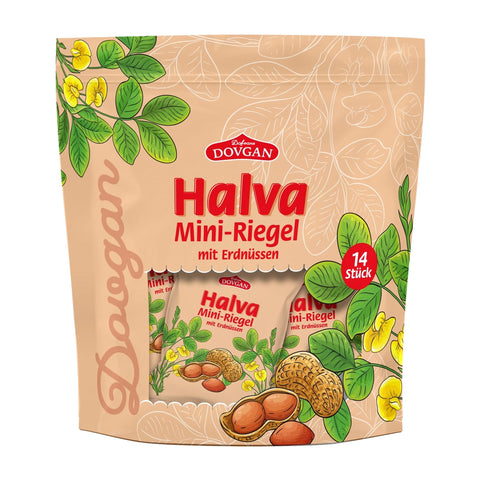 Dovgan - Halva (Mini-Riegel mit Erdnüssen) - Karton 10 × 200 g