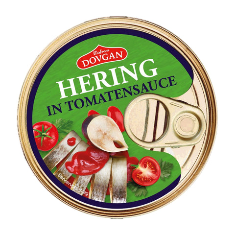 Dovgan - Hering in Tomatensauce - Karton 8 × 240 g