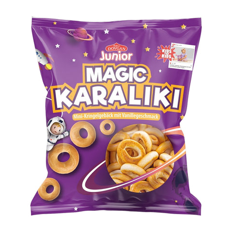 Dovgan - Karaliki (Mini-Kringel mit Vanillegeschmack) - Karton 12 × 150 g