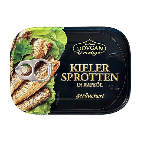 Dovgan - Kieler Sprotten in Rapsöl - Karton 10 × 100 g