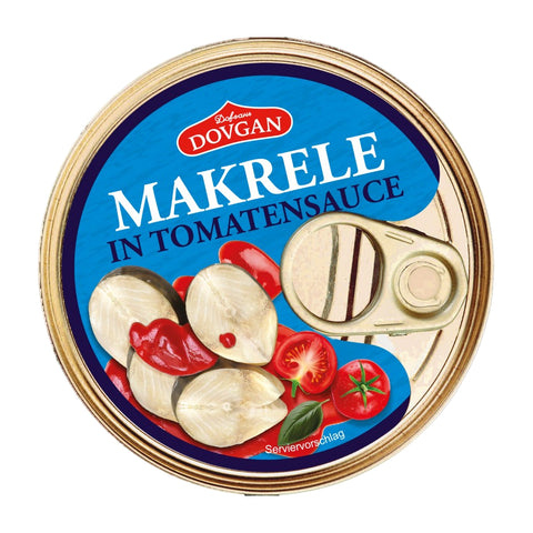 Dovgan - Makrele in Tomatensauce - Karton 8 × 240 g