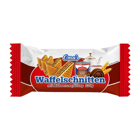 Dovgan - Oma's Waffelschnitten mit Kakaocremefüllung - Karton 6 × 220 g