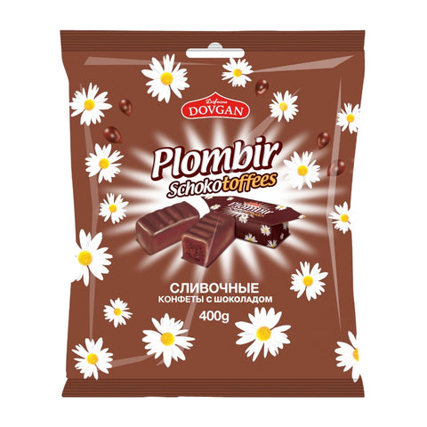 Dovgan - Plombir (Schoko-Toffees) - Karton 10 × 400 g