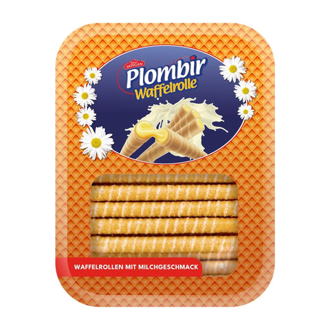 Dovgan - Plombir (Milk-Flavour Wafer Rolls) - Case of 5 × 400 g