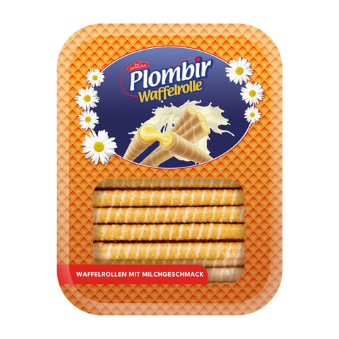 Dovgan - Plombir (Waffelrollen mit Milchgeschmack) - Karton 5 × 400 g
