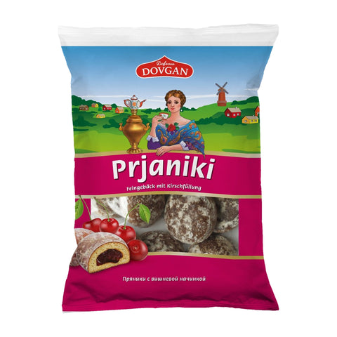 Dovgan - Prjaniki (Gebäck mit Kirschfüllung) - Karton 10 × 400 g
