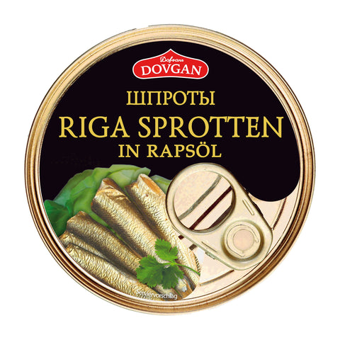 Dovgan - Riga-Sprotten in Öl - Karton 36 × 160 g