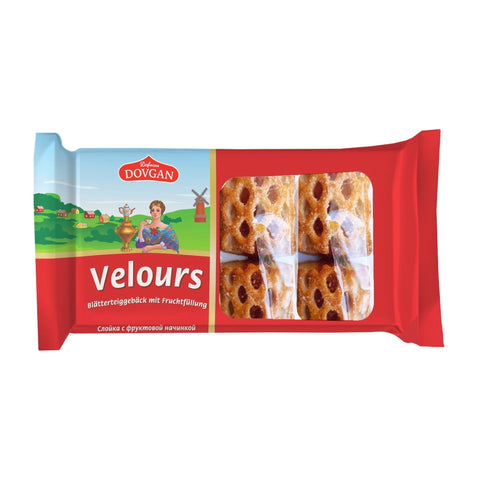 Dovgan - Velours (Blätterteiggebäck mit Fruchtfüllung) - Karton 12 × 192 g