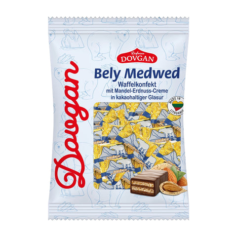 DOVGAN - Waffelkonfekt mit Mandel-Erdnuss-Creme (Bely Medwed) - 10 × 200 g