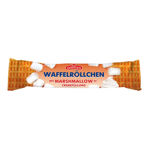 Dovgan - Waffelröllchen mit Marshmallowfüllung - Karton 30 × 45 g