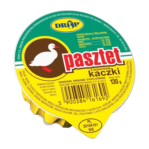 Drop - Pasztet kaczki (Brotaufstrich mit Ente) - Karton 16 × 130 g