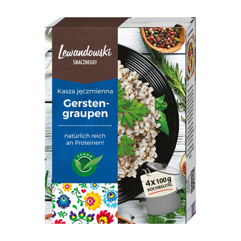 Lewandowski - Gerstengraupen im Kochbeutel - Karton 12 × 400 g
