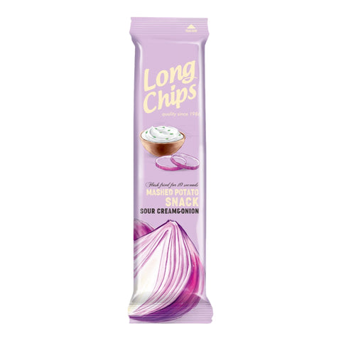 Long Chips - Sour Cream & Onion (Kartoffelsnack) - Karton 20 × 75 g