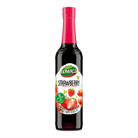 Łowicz - Sirup mit Erdbeergeschmack - Karton 6 × 400 ml